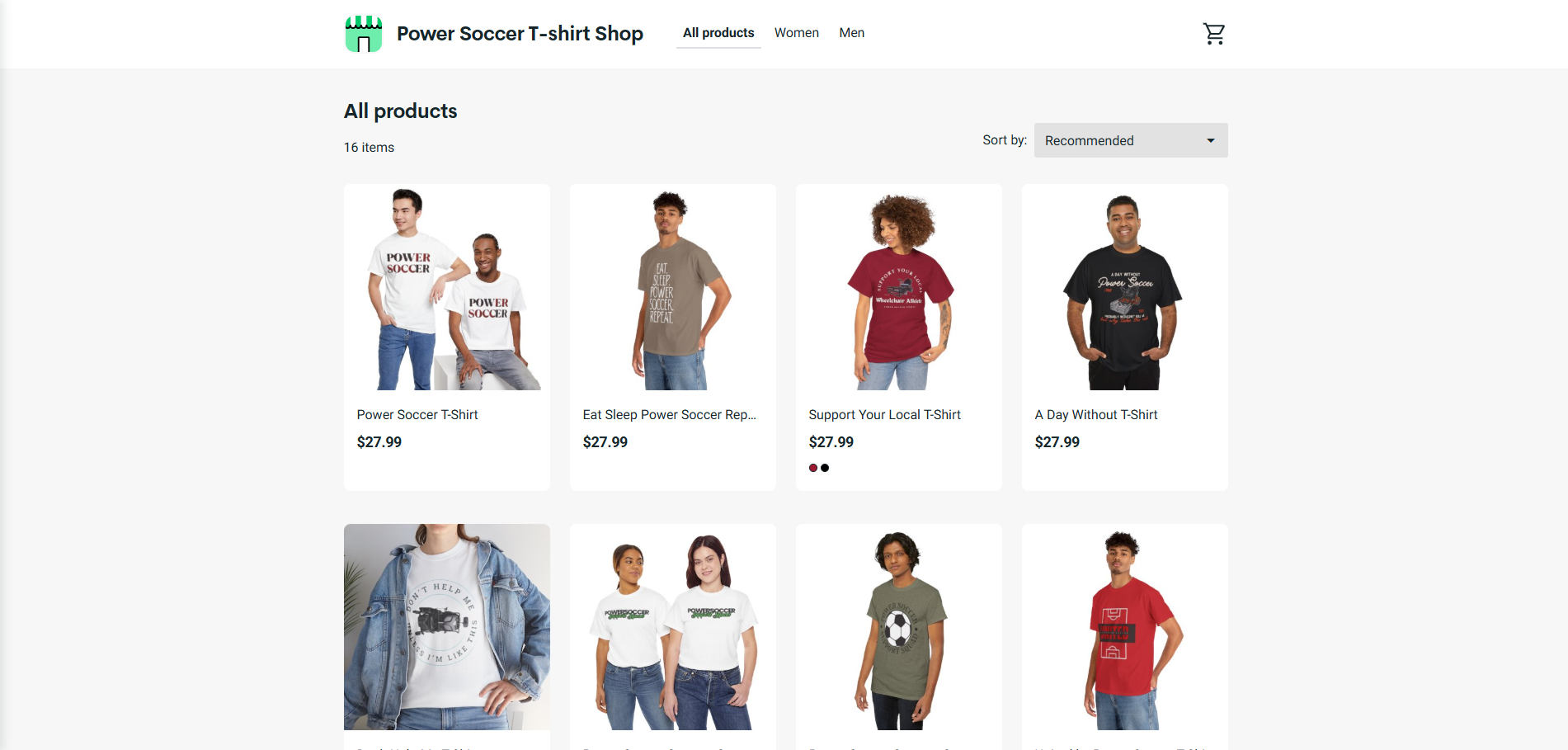 Shirt Shop page photo
